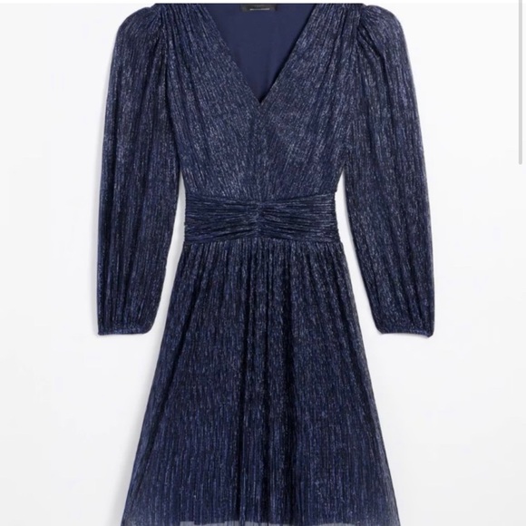 White House Black Market Navy sparkle dress new with tags - Picture 2 of 10